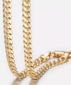 Gold Cuban Link Chain Necklace for Men