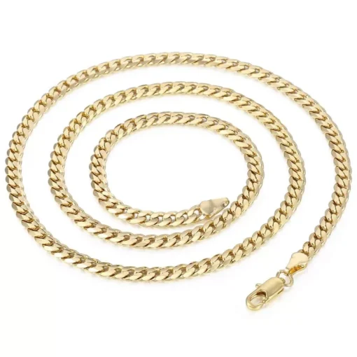 Gold Cuban Link Chain Necklace for Men