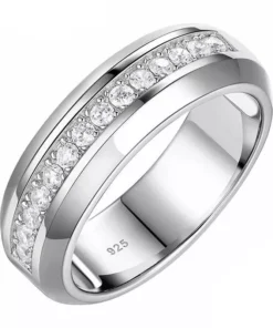 Sterling Silver Wedding Ring for Men