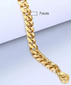 Stylish Cuban Link Chain Anklet in Stainless Steel