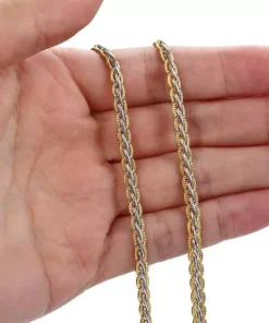 Elegant 4mm Gold-Filled Hammered Link Chain Necklace