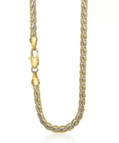 Elegant 4mm Gold-Filled Hammered Link Chain Necklace