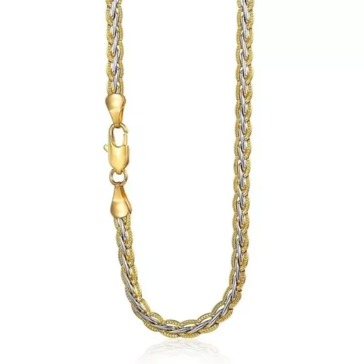 Elegant 4mm Gold-Filled Hammered Link Chain Necklace