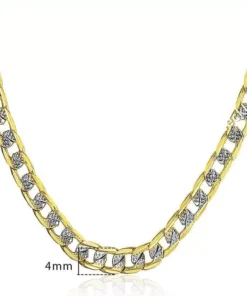 Trendy Unisex 4mm Cuban Link Chain Necklace