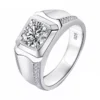 Luxurious 925 Sterling Silver 2Ct Moissanite Men’s Wedding Ring