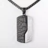 Stainless Steel Shield Pendant Necklace