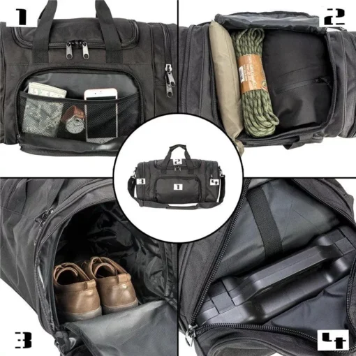 Versatile Sports & Travel Duffel Bag with Shoe Compartment