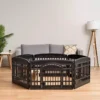 Portable 24-Inch 6-Panel Pet Playpen with Door