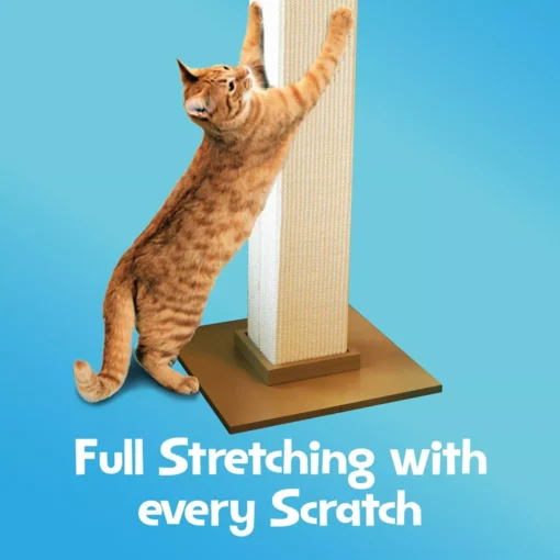 Large 32″ Gray Sisal Fiber Cat Scratching Post