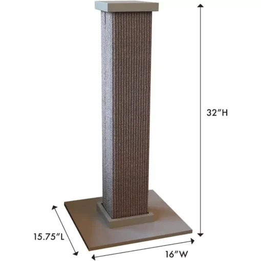 Large 32″ Gray Sisal Fiber Cat Scratching Post