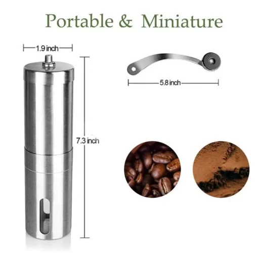 Compact Stainless Steel Manual Coffee Grinder