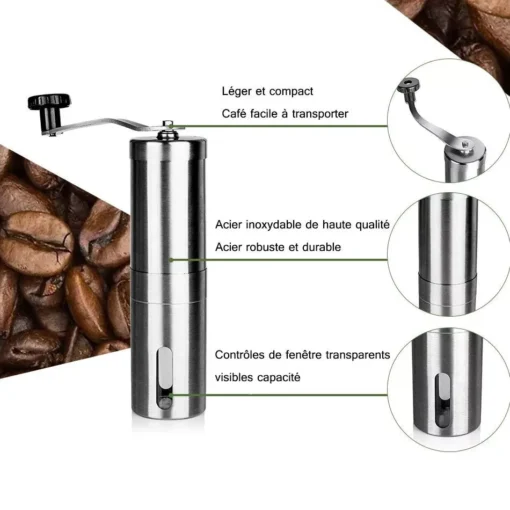 Compact Stainless Steel Manual Coffee Grinder