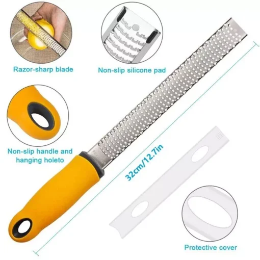 Versatile Stainless Steel Zester & Cheese Grater