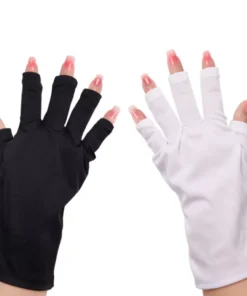 UV Protection Fingerless Gloves for Gel Nail Lamp & Outdoor Activities