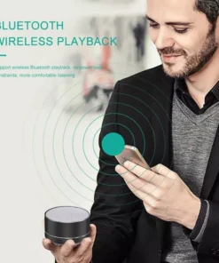 Compact Wireless Bass Speaker with Bluetooth, USB, and FM Radio Compatibility