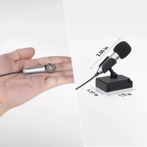 Compact 3.5mm Stereo Mini Microphone