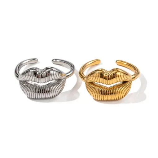 Luxurious 18K Gold Plated Stainless Steel Lip Ring - Image 5