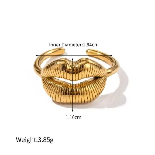 Luxurious 18K Gold Plated Stainless Steel Lip Ring - Image 6