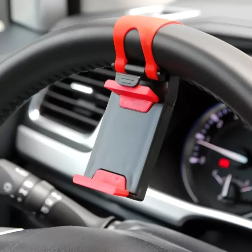 Universal Car Steering Wheel Phone Mount for Safe Navigation - Image 2