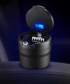 Portable LED-Lit Pop-up Car Ashtray