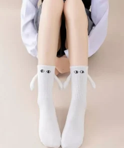 Magnetic Attraction Cartoon Eye Couple Socks