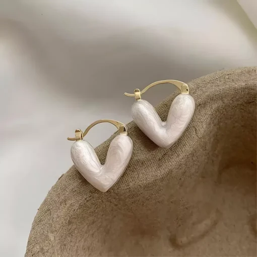 Elegant Heart-Shaped Earrings - Image 4