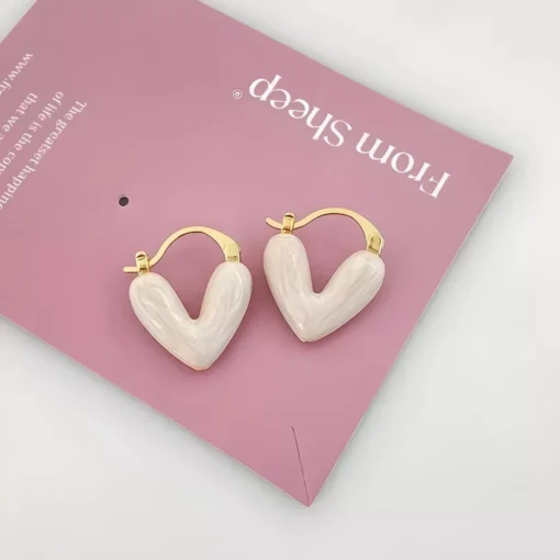 Elegant Heart-Shaped Earrings - Image 3
