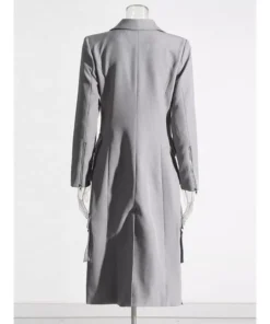 Chic Patchwork Windbreaker Trench Coat for Women