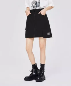 Chic High-Waist Knee-Length Skirt