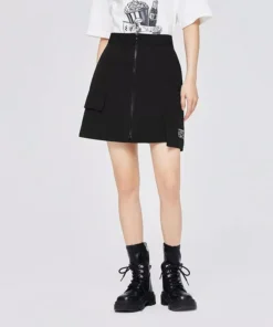 Chic High-Waist Knee-Length Skirt