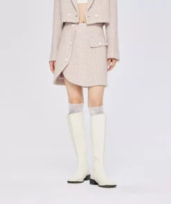 Chic Asymmetric Plaid A-Line Skirt