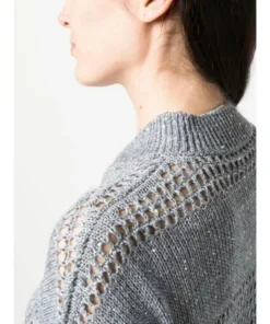 Stylish Sequin-Embellished Linen Cardigan