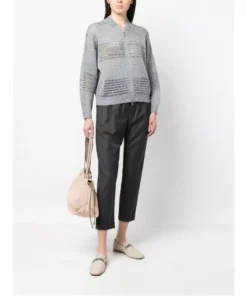 Stylish Sequin-Embellished Linen Cardigan