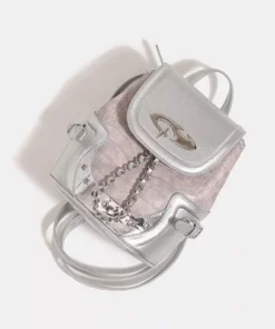 Y2K Aesthetic Harajuku Fashion PU Leather Backpack