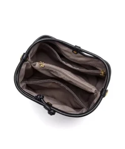 Elegant Leather Bucket Bag