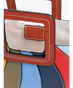 Colorful Patchwork Vegan Leather Tote
