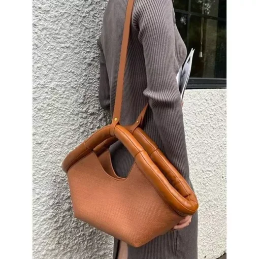Women’s Fashionable Vegan Leather Tote Shoulder Bag
