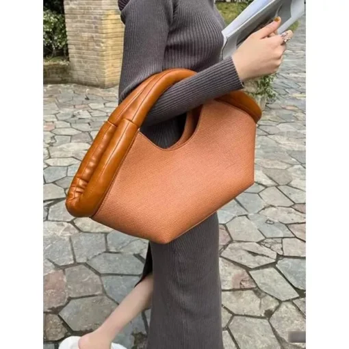 Women’s Fashionable Vegan Leather Tote Shoulder Bag