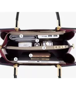 Elegant Large Capacity Leather Tote Bag
