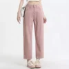 High Waist Pink Harem Jeans for Women