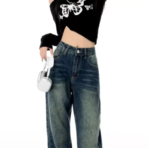 High Waist Vintage Flared Jeans - Image 6