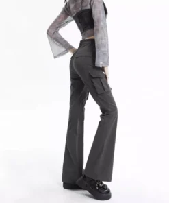 High Waist Slim Chic Cargo Jeans for Women