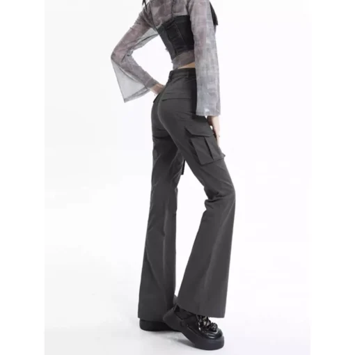 High Waist Slim Chic Cargo Jeans for Women - Image 5