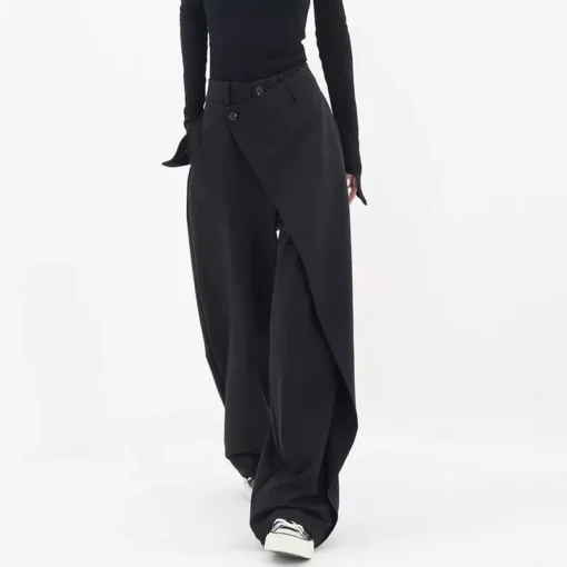 High-Waisted Wide-Leg Fashion Trousers for Women