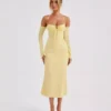 Townlike Elegant Midi Long Slim Bodycon Dress