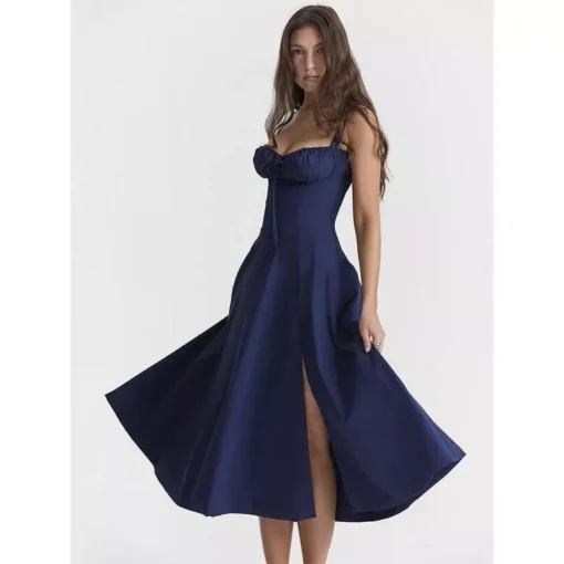 Elegant Backless Midi Sundress - Image 5