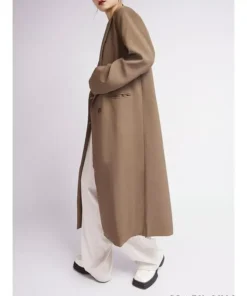 Double Breasted Coffee Trench Coat for Women