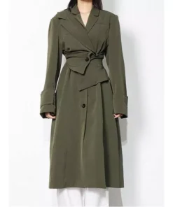 Elegant High Waist Windbreaker Trench Coat