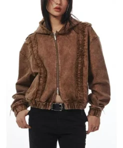 Stylish Hooded Denim Jacket