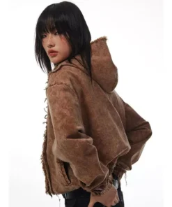 Stylish Hooded Denim Jacket